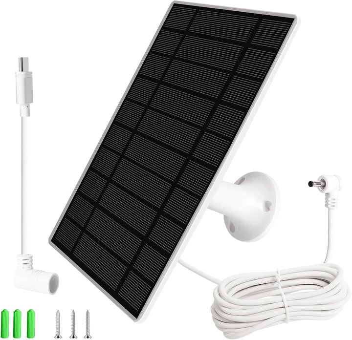 LURICO Solarmodul für Ring Kamera,6W Kamera Solarpanel Kompatibel mit Ring Spotlight Cam/Pro/Plus un