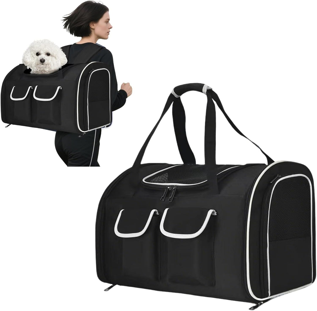 PETCUTE Katzenrucksack Hunderucksack für Katzen und Kleine Hunde,Atmungsaktiv Haustier Rucksack Katz