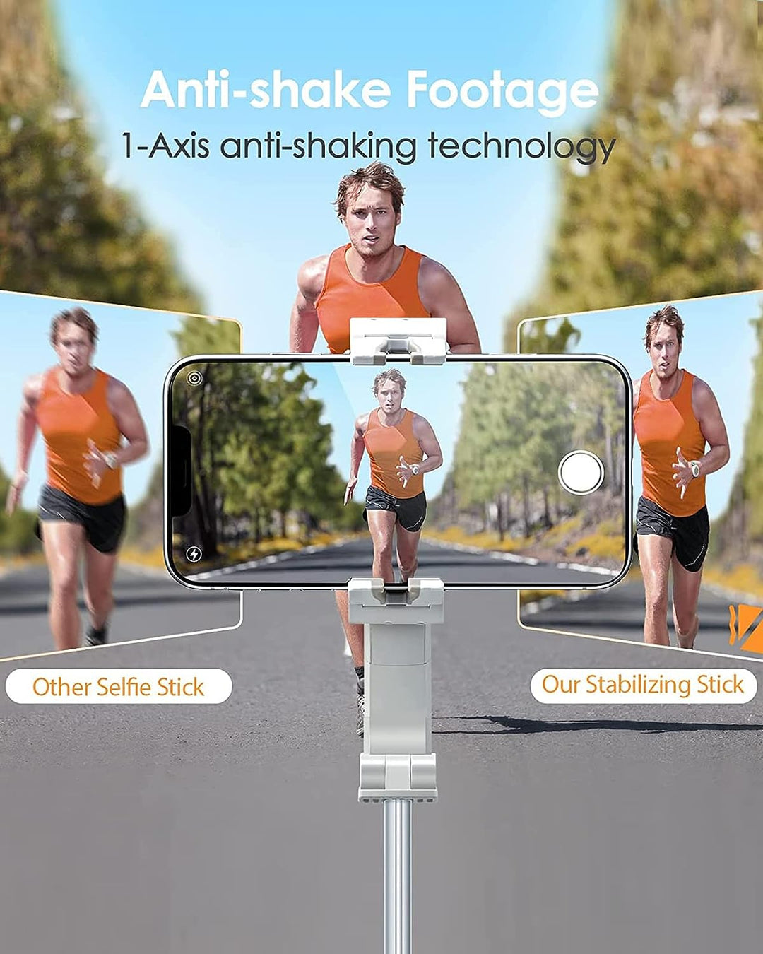 Single Achsen Smartphone Gimbal, hohem iSteady Q 4 in 1 Stabilisator mit Tripod, Selfie Stick Stativ