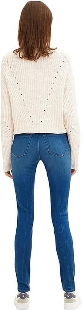 TOM TAILOR Denim Damen Nela Extra Skinny Jeans 25W / 30L 10119 - Used Mid Stone Blue Denim, 25W / 30