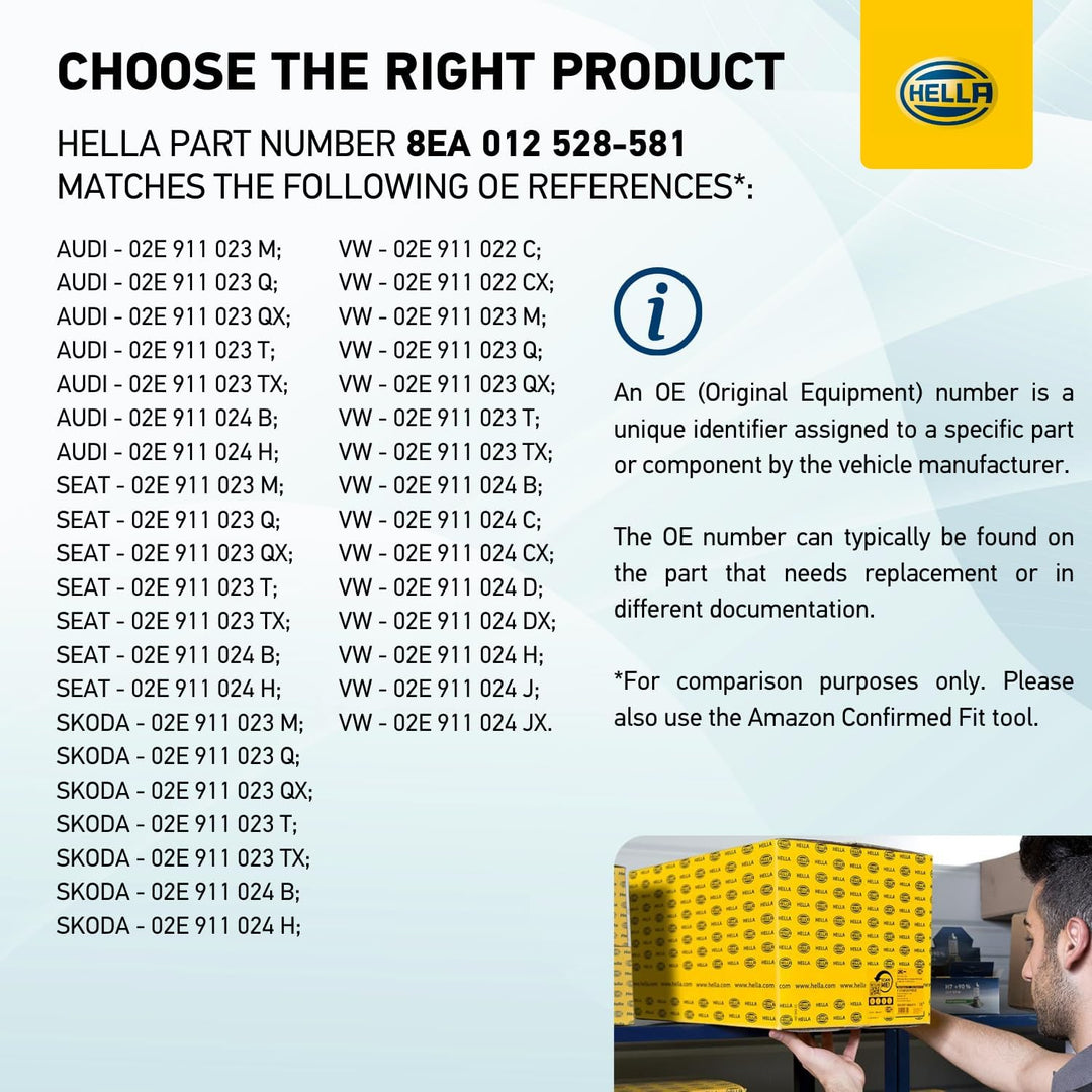 HELLA - Starter/Anlasser - 12V - 2kW - für u.a. Audi A3 (8P1) - 8EA 012 528-581