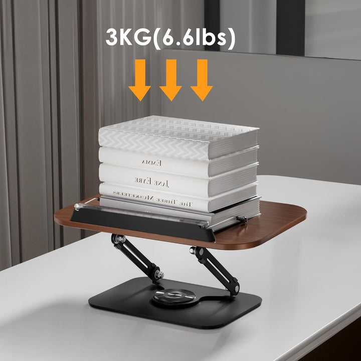 SupeDesk Buchständer zum Lesen,verstellbarer Holz-Buchhalter Leseständer,360° drehbar,faltbar,Kochbu