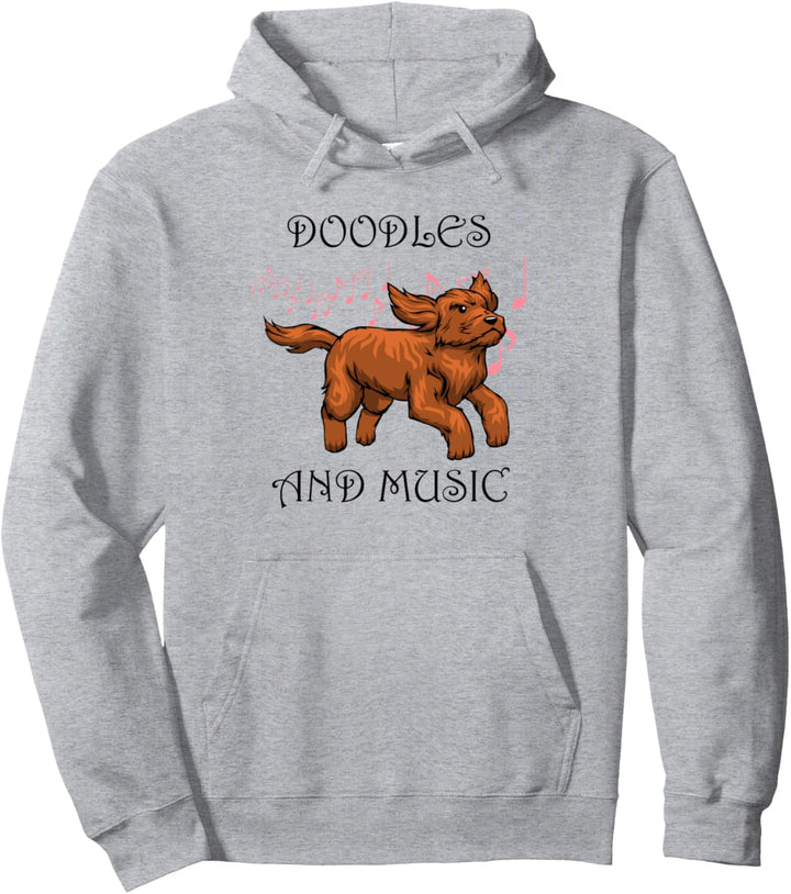 Goldendoodles und Musiknoten Notenschlüssel Klavier Pullover Hoodie