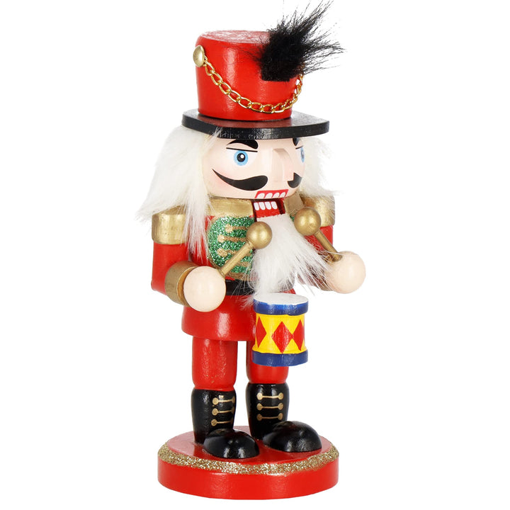 SPRINGOS Dekofigur Nussknacker Figur aus Holz Soldat mit Trommler 15,5 cm Weihnachtsdekoration Holzf