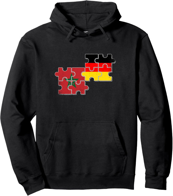 Marokko Deutschland Flagge Deutsch Marokkaner Pullover Hoodie