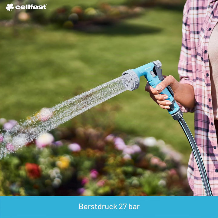 Cellfast Gartenschlauch IDEAL, Strapazierfähig, Flexibel, 4-lagig, Haltbare Kreuzgeflecht, UV und Al