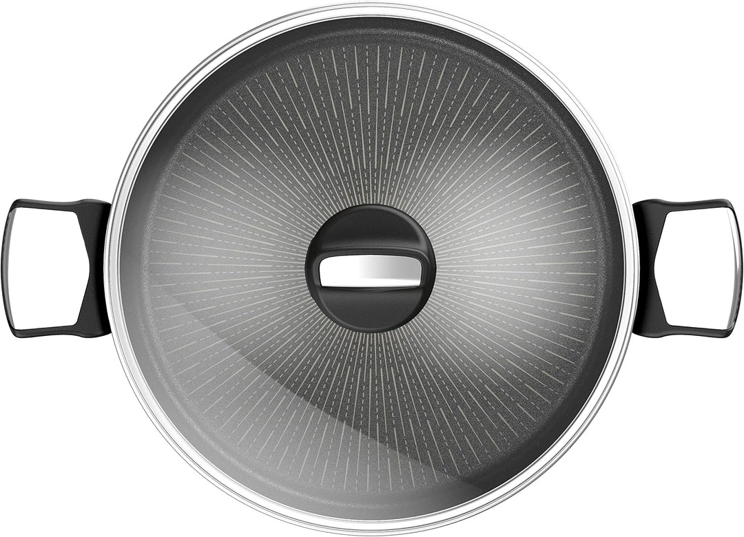 Tefal Unlimited On Schmorpfanne, 28 cm, kratzfest, Antihaftbeschichtung, Thermo-Signal™, Schmoren, S