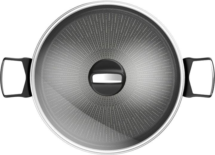 Tefal Unlimited On Schmorpfanne, 28 cm, kratzfest, Antihaftbeschichtung, Thermo-Signal™, Schmoren, S