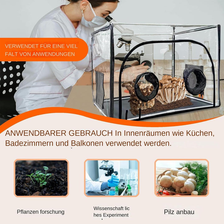 Pilzzuchtzelt, Still-Airbox - Grosses Pilzzuchtzelt,Pilzzuchtset, Mycology Still Air Box, Zuchtbeute