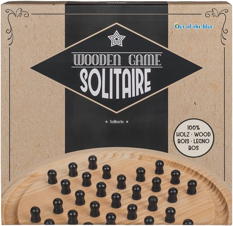 Gesellschaftsspiel aus Solitärholz, ca. 28,5 cm