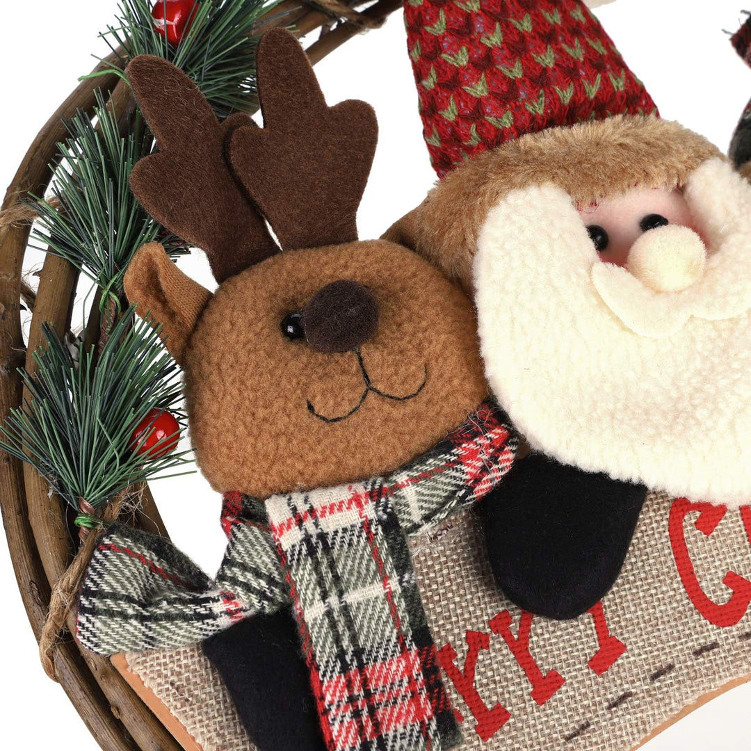 ITODA Weihnachten Kranz Dekoration Weihnachtskranz Schneemann Weihnachtsdeko Elch Weihnachtsgirlande