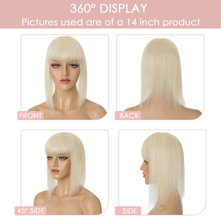 Silk-co Topper Extensions Haarteile Echthaar Clip in Extensions Echthaar Weich Natürlich Glatt Toupe
