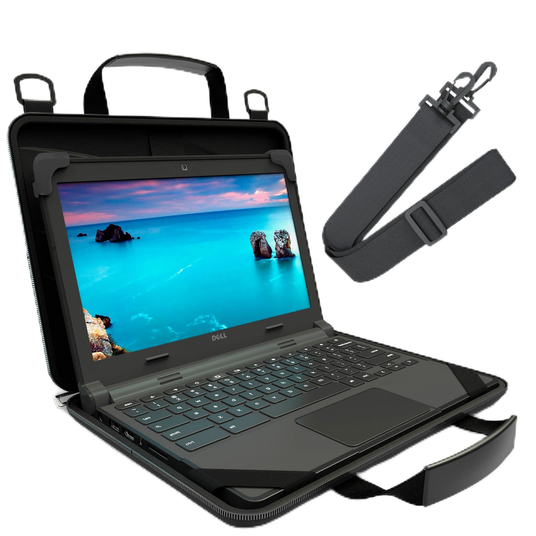 UZBL 33-35,6 cm (13-14 Zoll) Schutzhülle für Chromebook mit verstellbarem Schultergurt und Tragegrif
