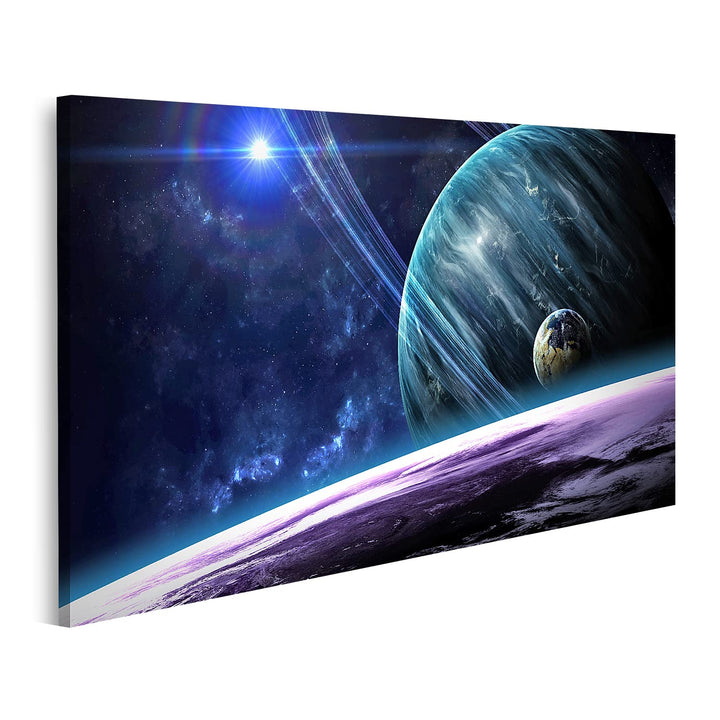 islandburner Bild auf Leinwand Universum Planeten Sternen Galaxien Im Weltall Bilder Wandbilder Post
