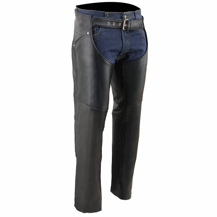 Milwaukee Leather ML1173 Damen-Hüftchaps aus Leder, klassisch, Schwarz, Grösse M, M