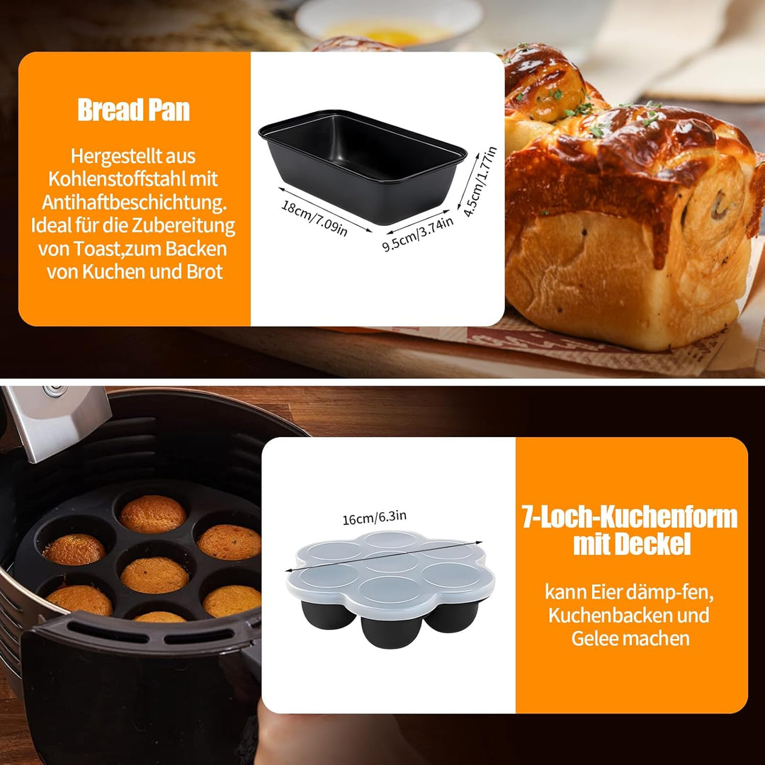 Heissluftfritteuse Zubehör, Airfryer Zubehör für Ninja Foodi Flexdrawer AF500EU 10,4L Air Fryer Sili