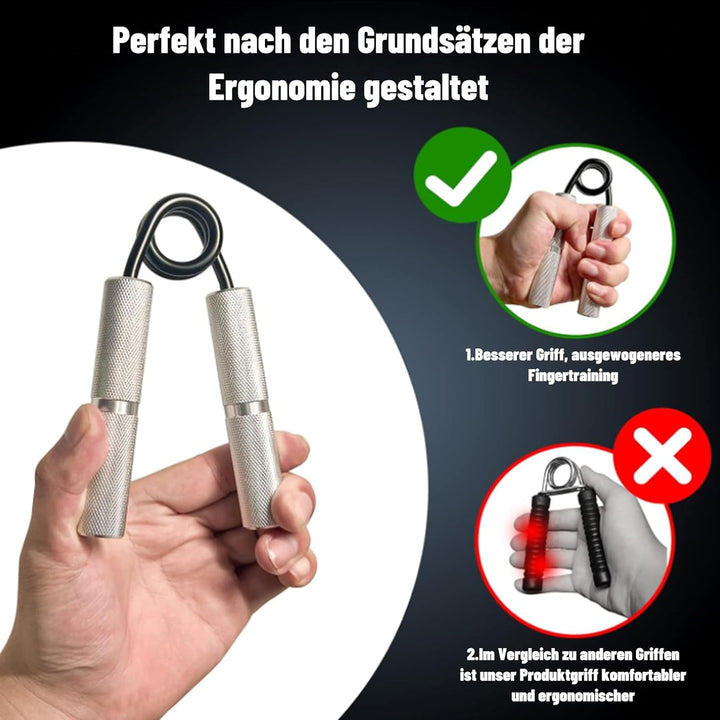 Handtrainer Unterarmtrainer 4 or 6 Pack(22.5-157.5KG) Metall Fingertrainer Griffkraft Trainer Rutsch