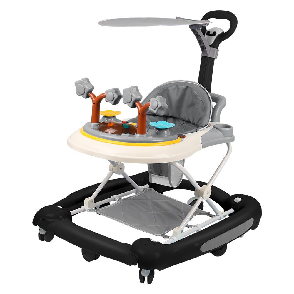 Lauflernhilfe für Babys, mit Spielset und Bodenmatte, robust, faltbar, mit 5 verstellbaren Positione