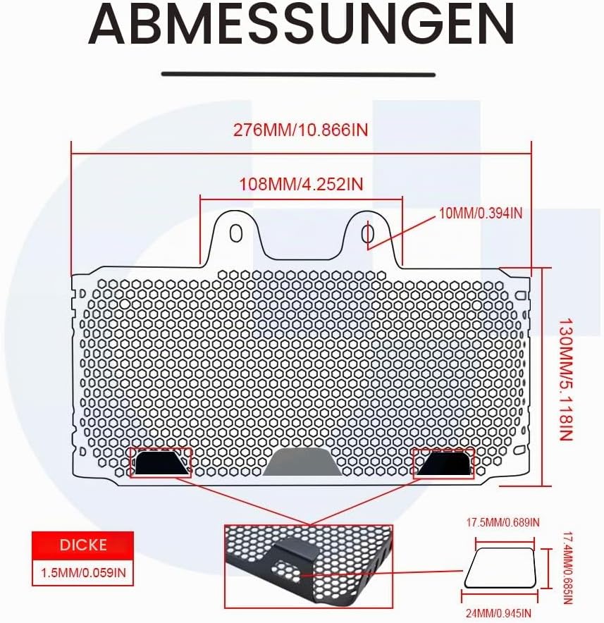 R Nine T 2014-2023 Kühlerschutz Kühler Kühlerabdeckung Oil Cooler Guard Für B.M.W R nineT 2014-2023