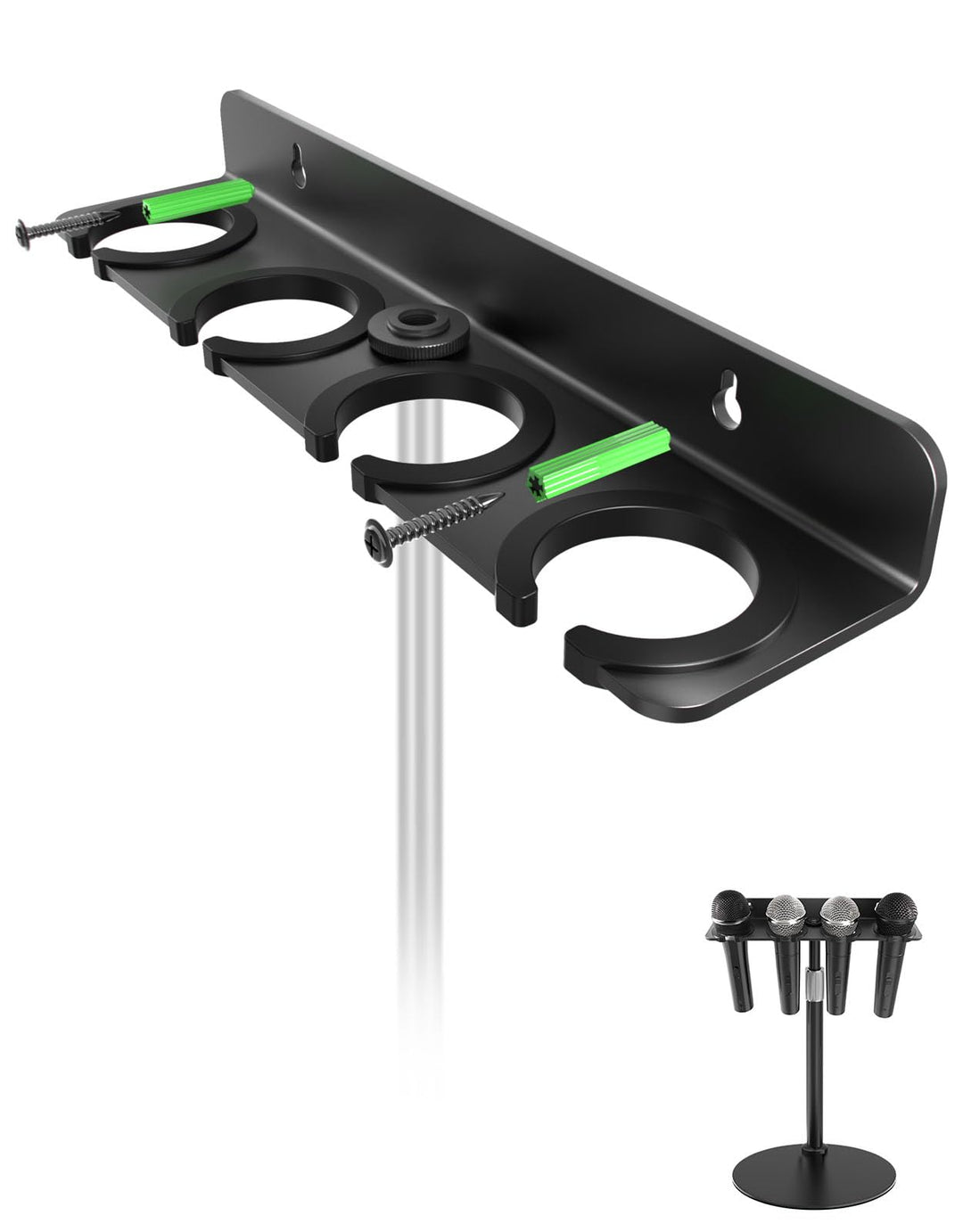 [2025 Upgrade] Multi-Mikrofonhalter für Mikrofonständer, Aufbewahrungs-Organizer für mehrere dynamis