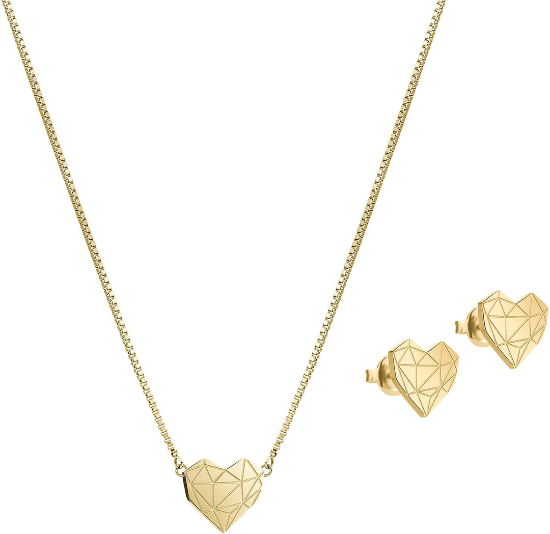 Liebeskind Berlin Schmuck-Set Edelstahl Gold, Gold