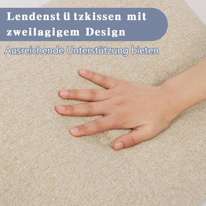 GOFORIT Ergonomisches Rückenkissen für Sofa &amp; Sessel - Zweilagiges Memory-Schaum Lendenkissen mit fe