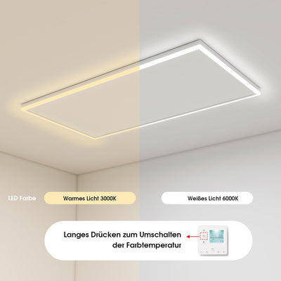 Infrarotheizung mit Thermostat 400 Watt, Deckenheizung Infrarot mit LED Beleuchtung, Infrarotheizung