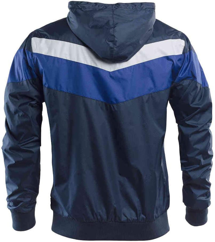 FC Schalke 04 Windbreaker Wind-Jacke Gr. S - 3 XL, Herren, Unisex, Anorak, Windjacke, Marine/Königsb