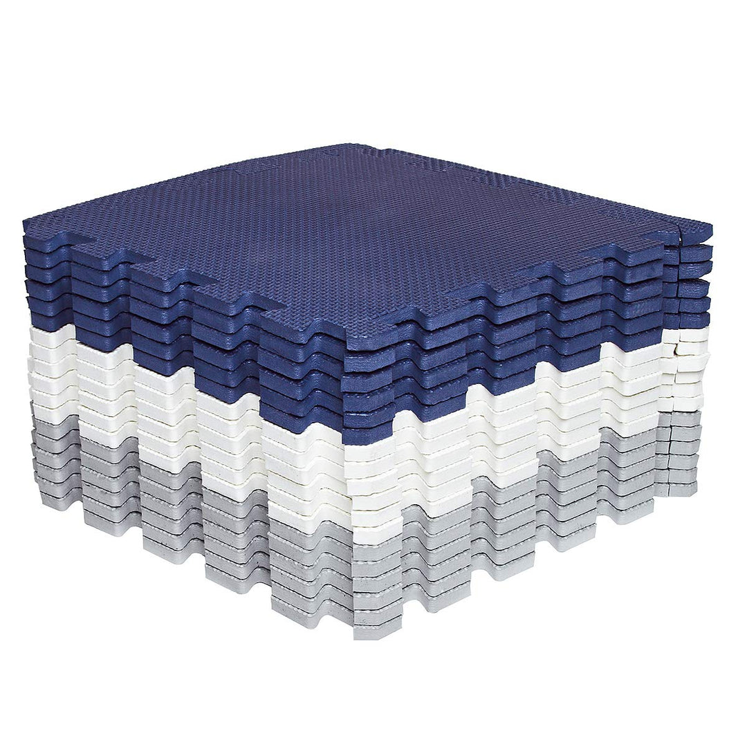 Mocosy 1 'x 1' (30 cm x 30 cm ）ineinandergreifende Fussmatten | weiche Schaummatte | Spielmatte | Gy