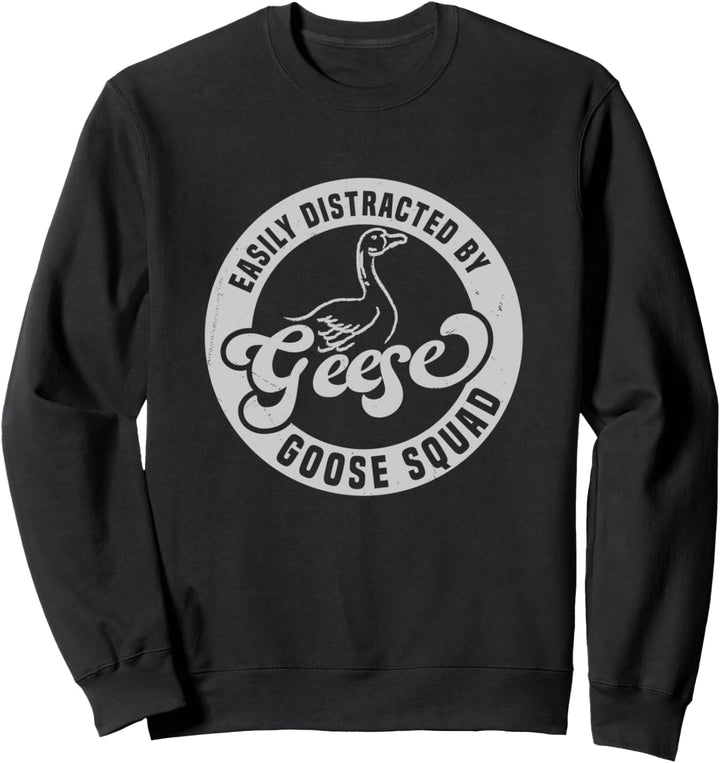 Leicht ablenkbar durch Gänse Niedliche Natur Wildlife Vogel Sweatshirt