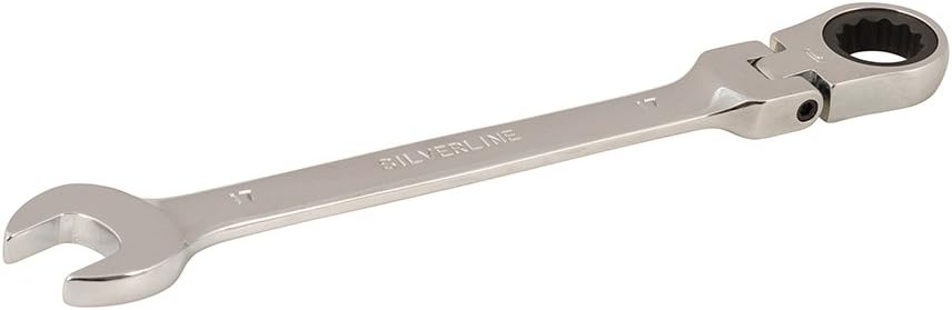 Silverline 580470 Ring-Maul-Ratschenschlüssel mit Gelenk 17 mm