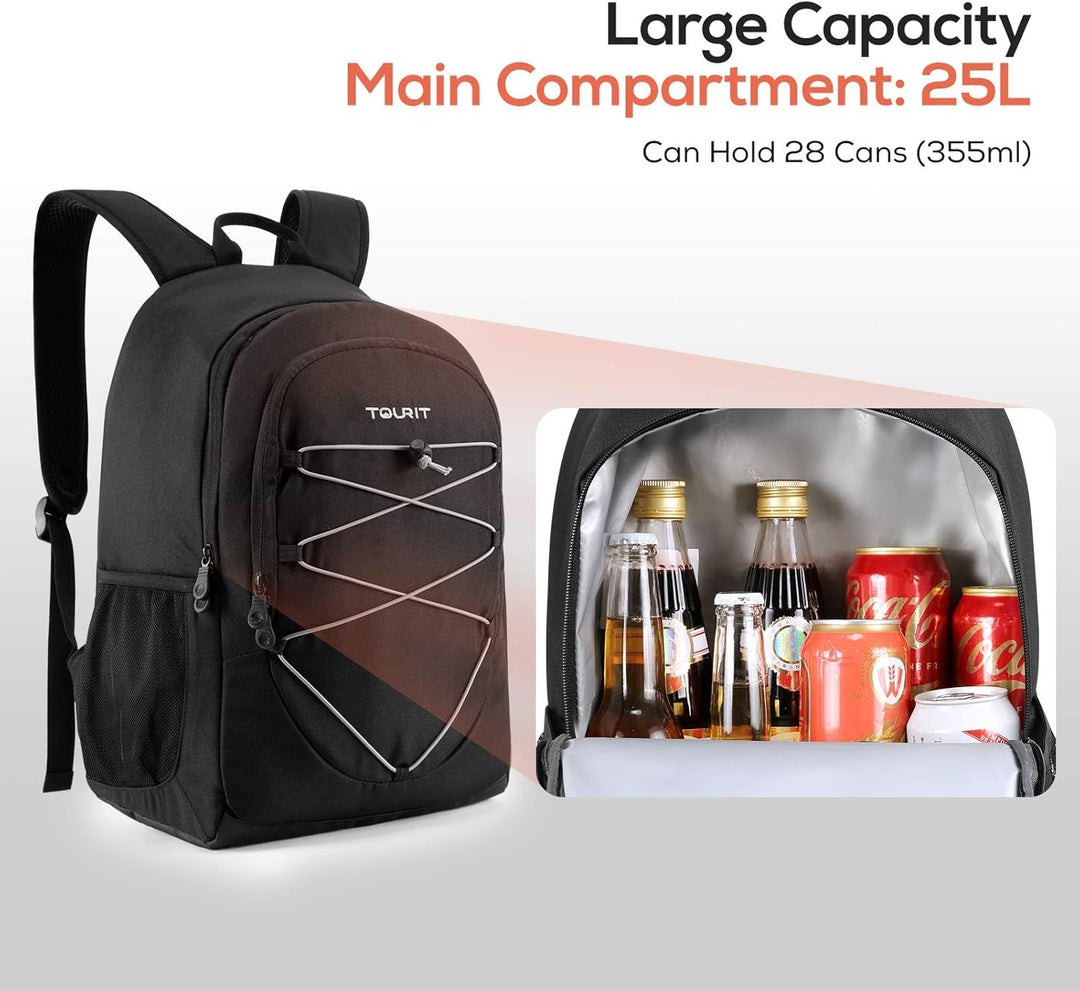 TOURIT 25L kühlrucksack, Wasserdichter kühl Rucksack Kühltasche Ultraleichter Rucksack für Männer un