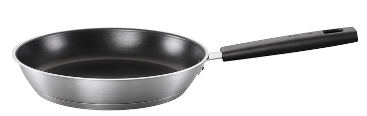 Fiskars Bratpfanne, Ø 26 cm, Für alle Kochfelder geeignet, Rostfreier Stahl/Kunststoff, Kratzfest, H