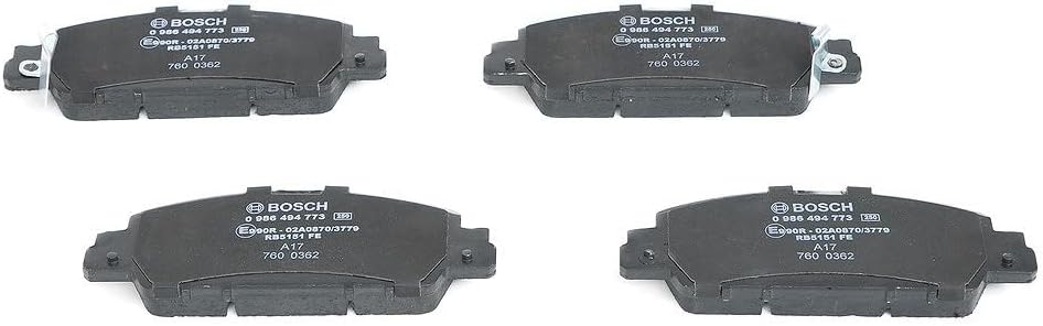 Bosch BP1947 Bremsbeläge - Vorderachse - ECE-R90 Zertifizierung - vier Bremsbeläge pro Set