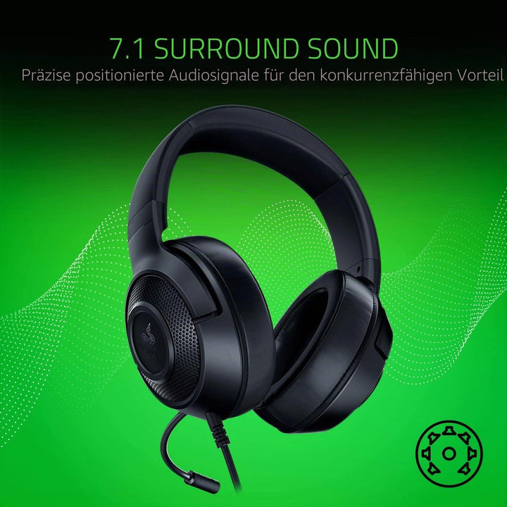 Razer Kraken X Lite - Kabelgebundenes Ultraleichtes PC Gaming-Headset - Surround Sound - biegbares N
