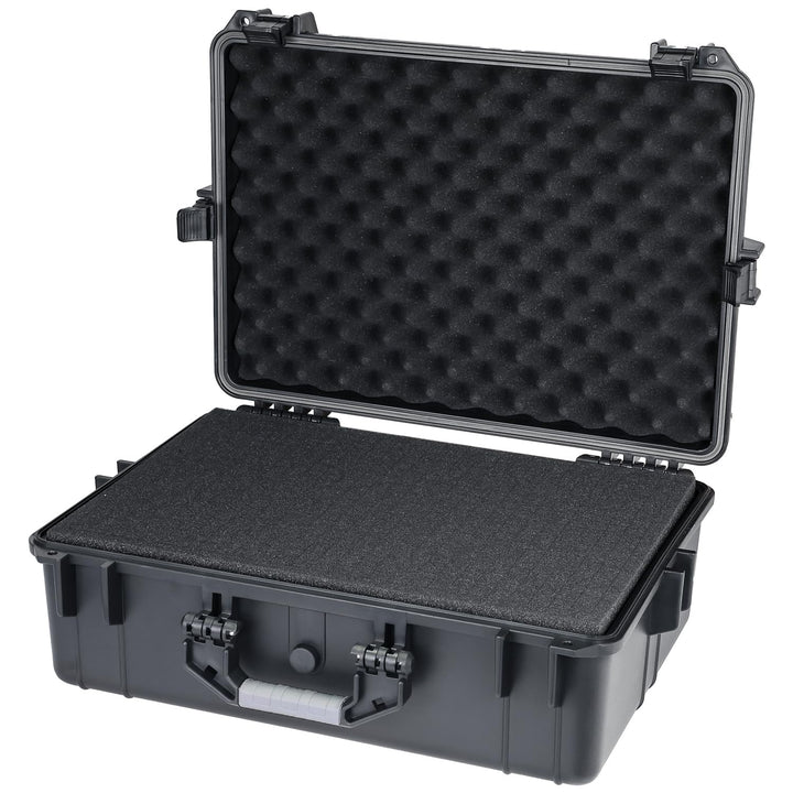 HMF ODK100 Outdoor-Fotokoffer, Transportkoffer mit Rasterschaumstoff | 57 x 41,5 x 21,5 cm, 57 x 41,
