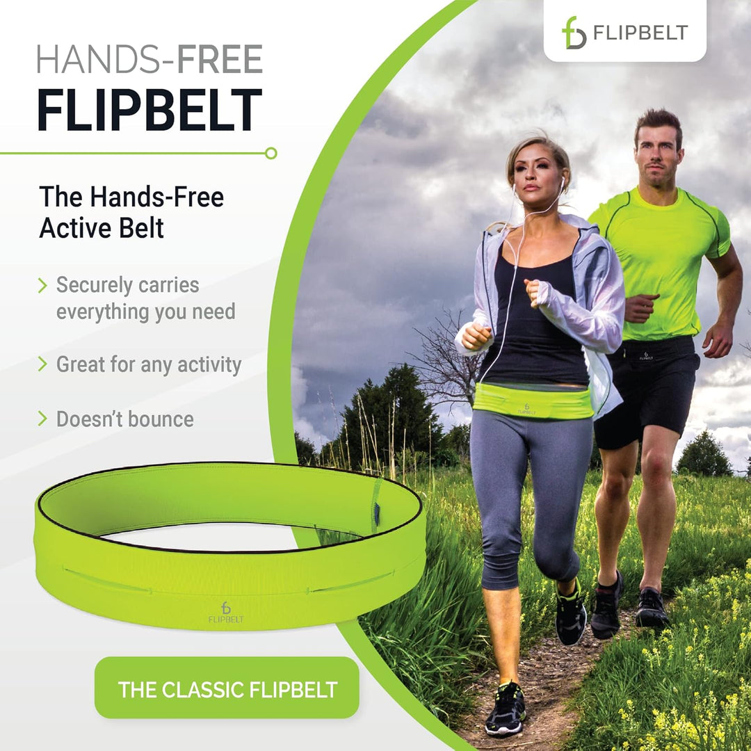 FlipBelt Classic - Gürtel mit Mehreren Taschen, Unisex XL Gelb, XL Gelb