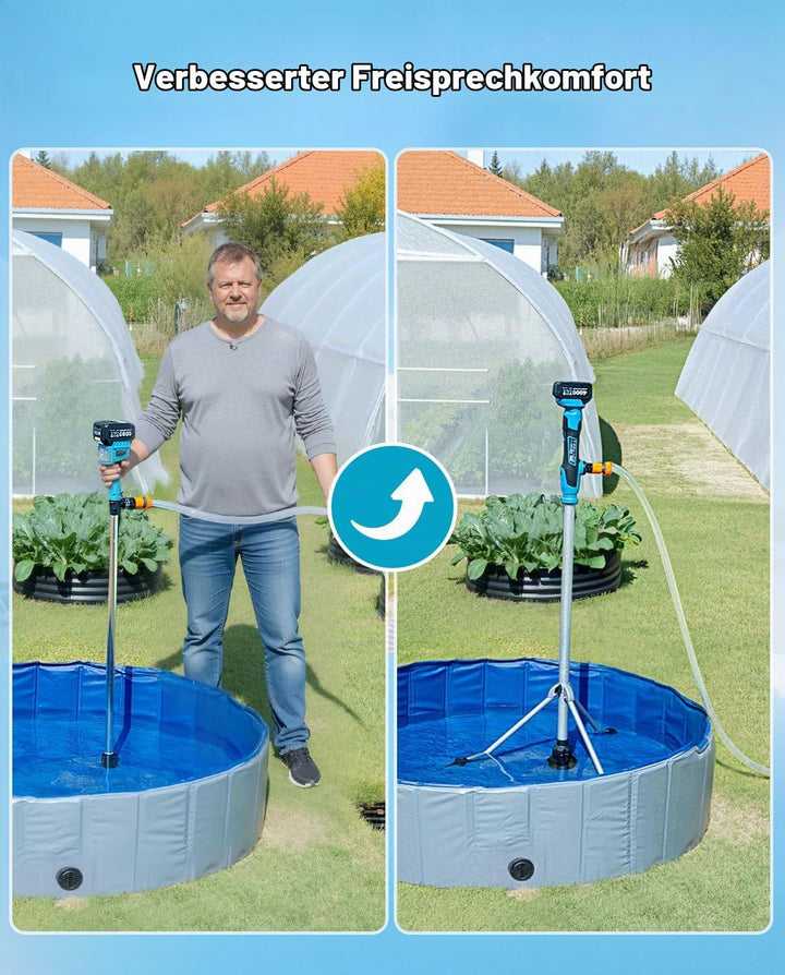 SEESII Kabellose Stab-Wassertransferpumpe mit Stativ, Hands-free, Tragbare Elektrische Wasserpumpe 2