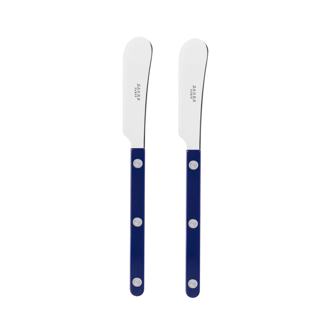 SABRE PARIS - 2er Set Buttermesser 14 cm - Bistrot - Ideal Für Butter, Aufstrich - Edelstahl &amp; Nylon