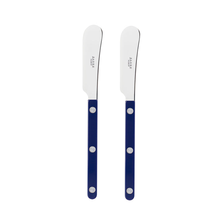 SABRE PARIS - 2er Set Buttermesser 14 cm - Bistrot - Ideal Für Butter, Aufstrich - Edelstahl &amp; Nylon