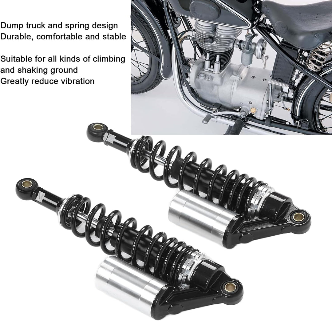 Aramox Motorrad Stossdämpfer, Stossdämpfer Hinten, Paar 340mm Universal Motorrad Stossdämpfer Feder