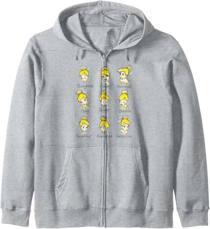 Disney Peter Pan Tinker Bell Emotions Sketch Kapuzenjacke