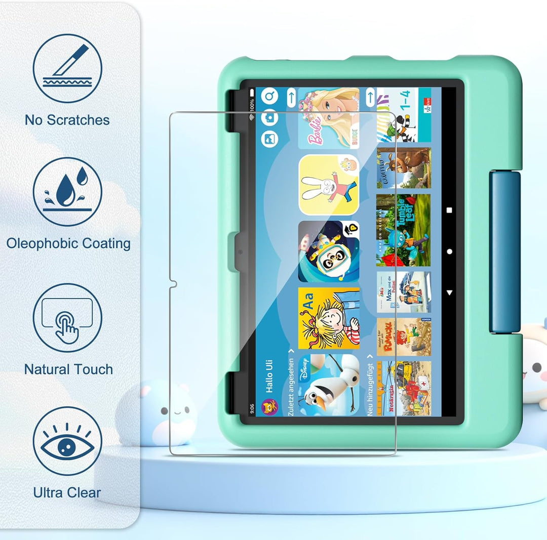 XunyLyee 2 Stück, Kompatibel mit Fire HD 10 Kids Pro 25,6 cm (10,1 Zoll) Schutzfolie, Panzer Schutz