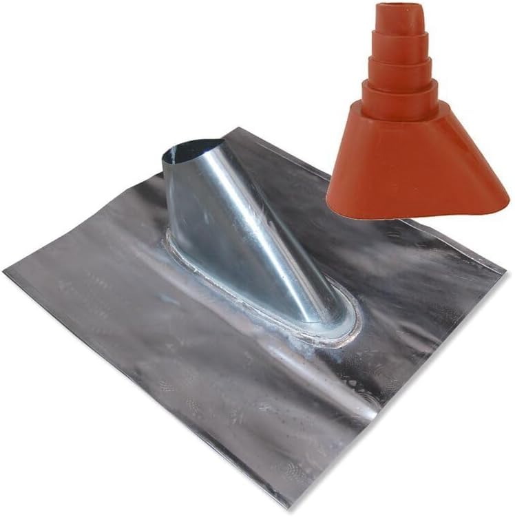 Bleidachziegel klein 330 x 400mm + Gummi Tülle Rot