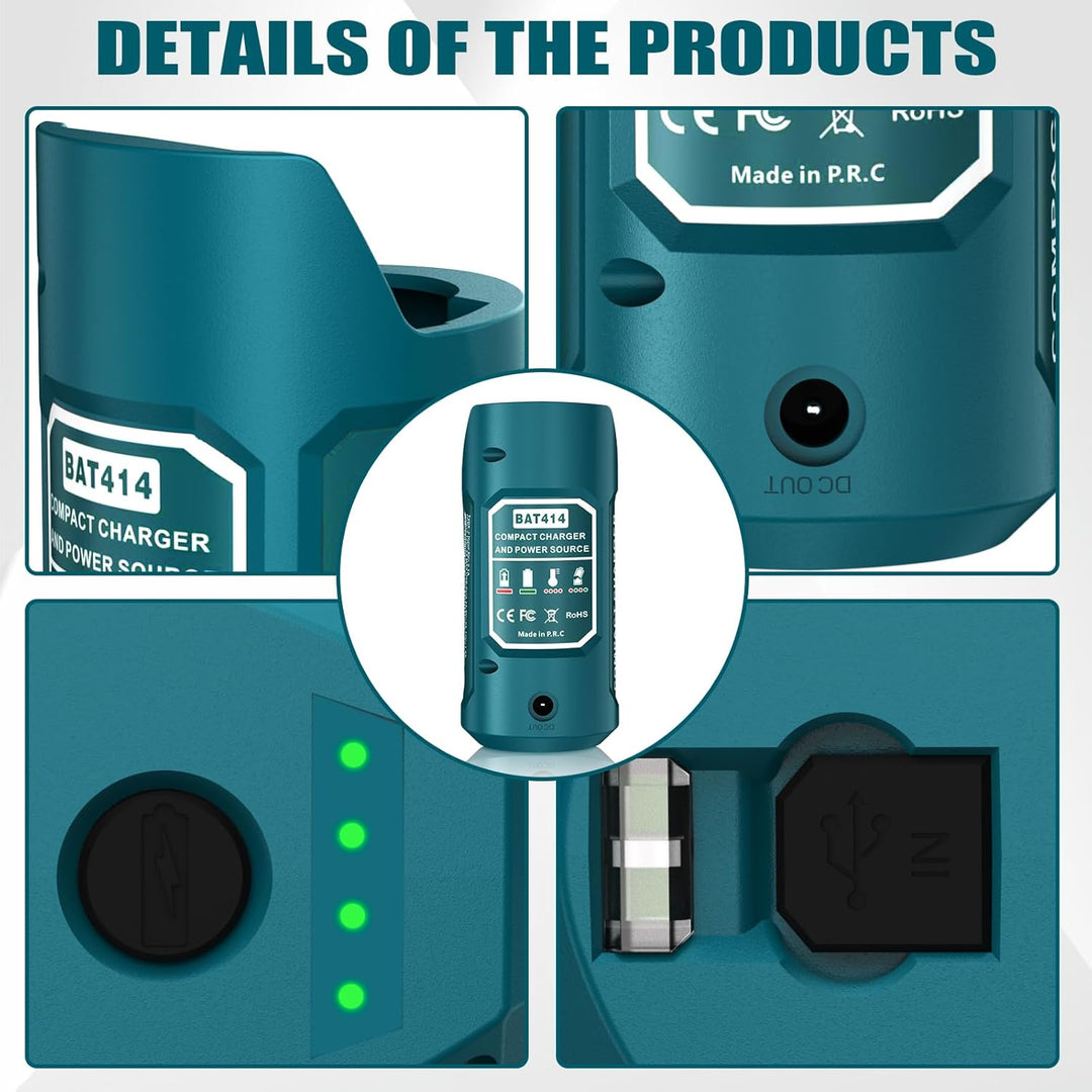 TPDL Adapter für Bosch GBA 12V Professional System mit DC-Anschluss und USB-Outport, Power Wheels, L