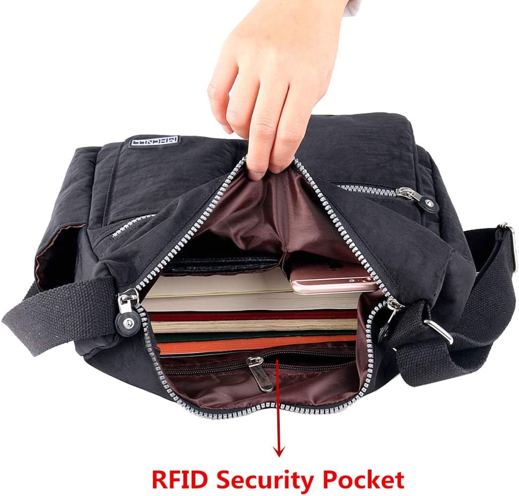 MHCNLL Crossbody-Tasche mit Anti-Diebstahl-RFID-Tasche – Damen-Geldbörse, leichte, wasserabweisende