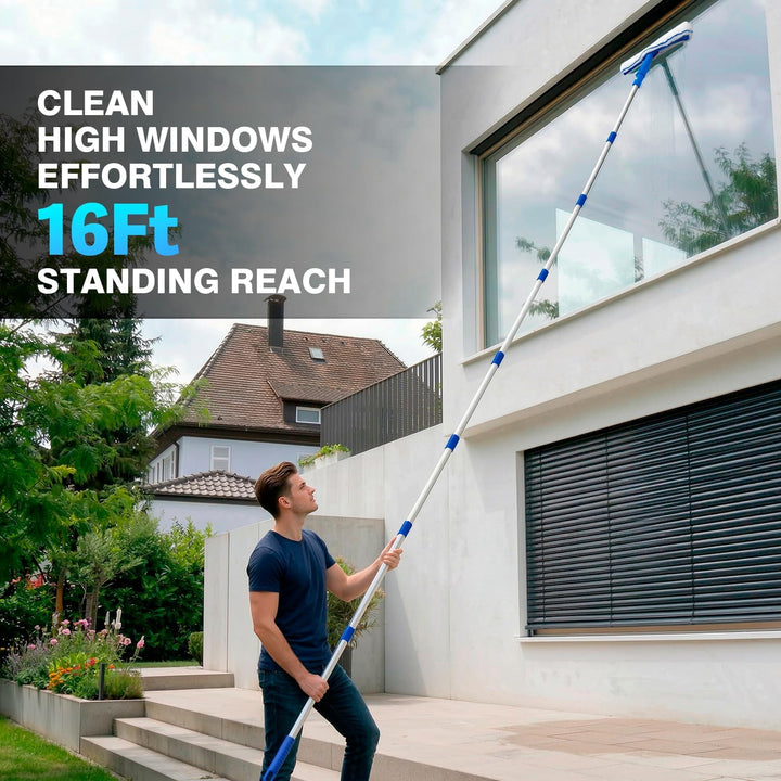 ARTIPOLY 3M Fensterputzer Teleskop Stange Set, 35 cm Fensterabzieher
