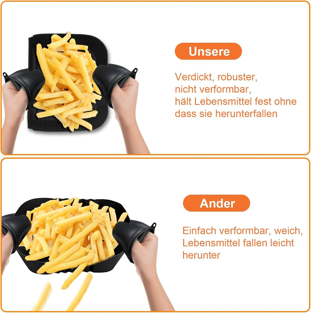 Heissluftfritteuse Zubehör für Ninja 10,4L AF500EU, Airfryer Silikonform für Ninja Foodi Flexdrawer
