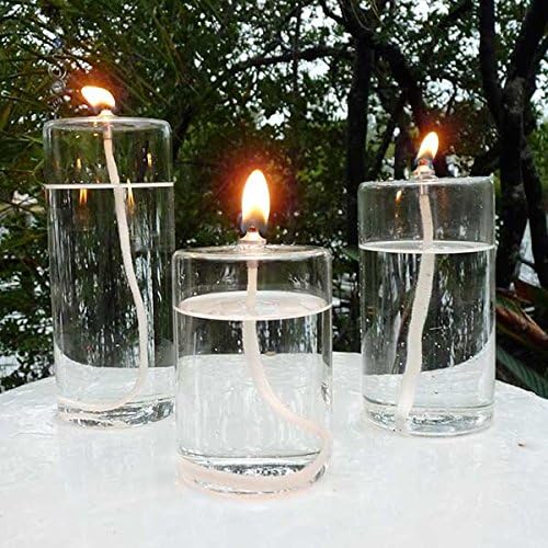10,2 cm nachfüllbare Glas-Stumpenkerze für den Einsatz eigenständig, in Hurricane-Kerzenhalter, Late