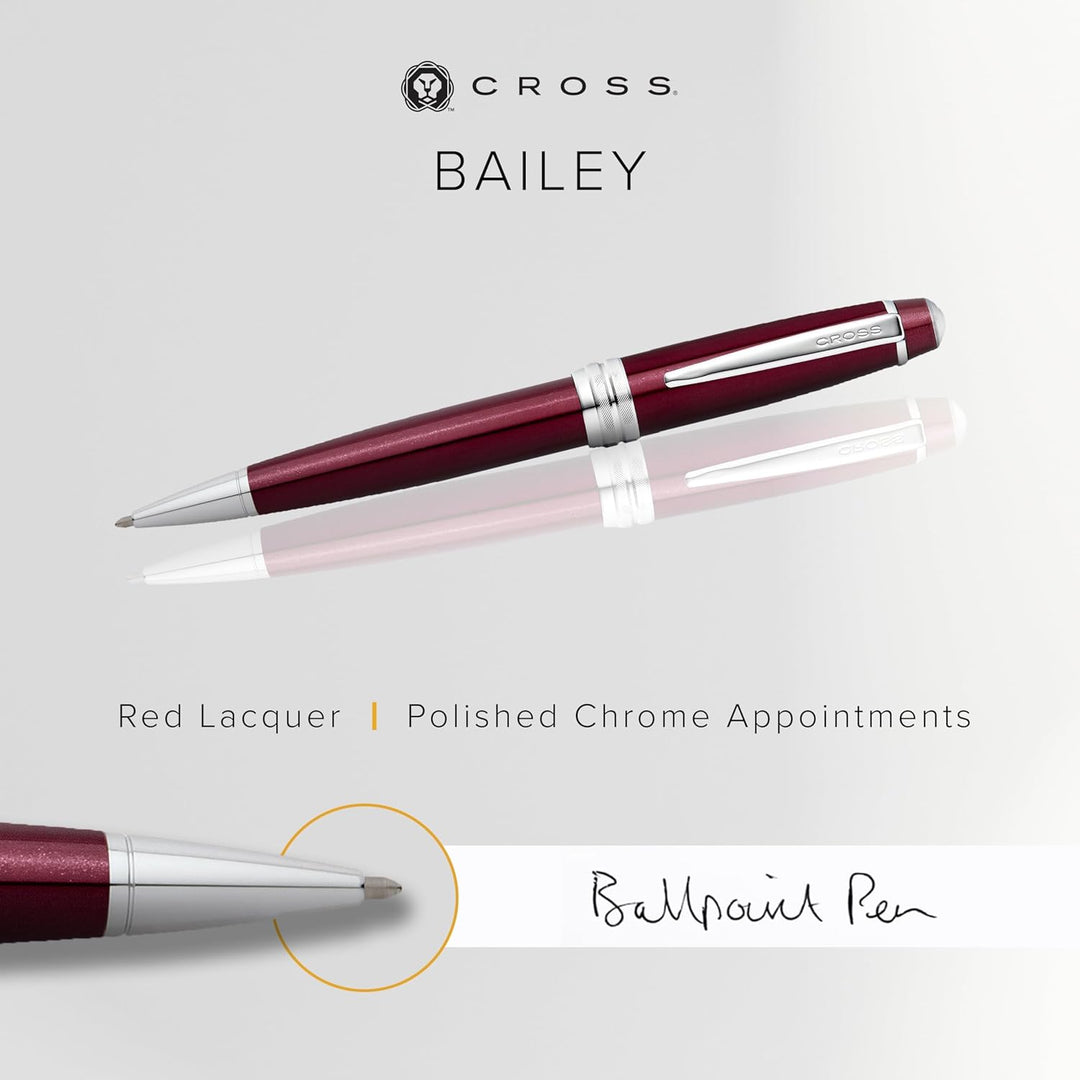 Cross Bailey Kugelschreiber (Drehmechanik, Schreibfarbe schwarz, Strichstärke M, inkl. Premium-Gesch